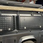 Storage Boxes Displayed Shut With Locking System. Also Displaying Bespoke Side Protection Rail