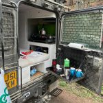 Foldable Utility Tray on Rear Door